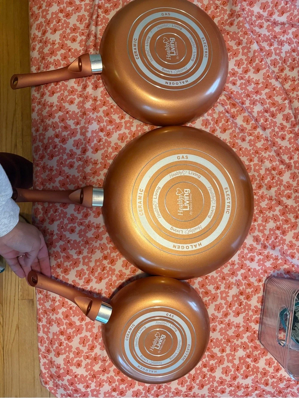 Copper Nonstick Frying Pan Set - 3-Piece